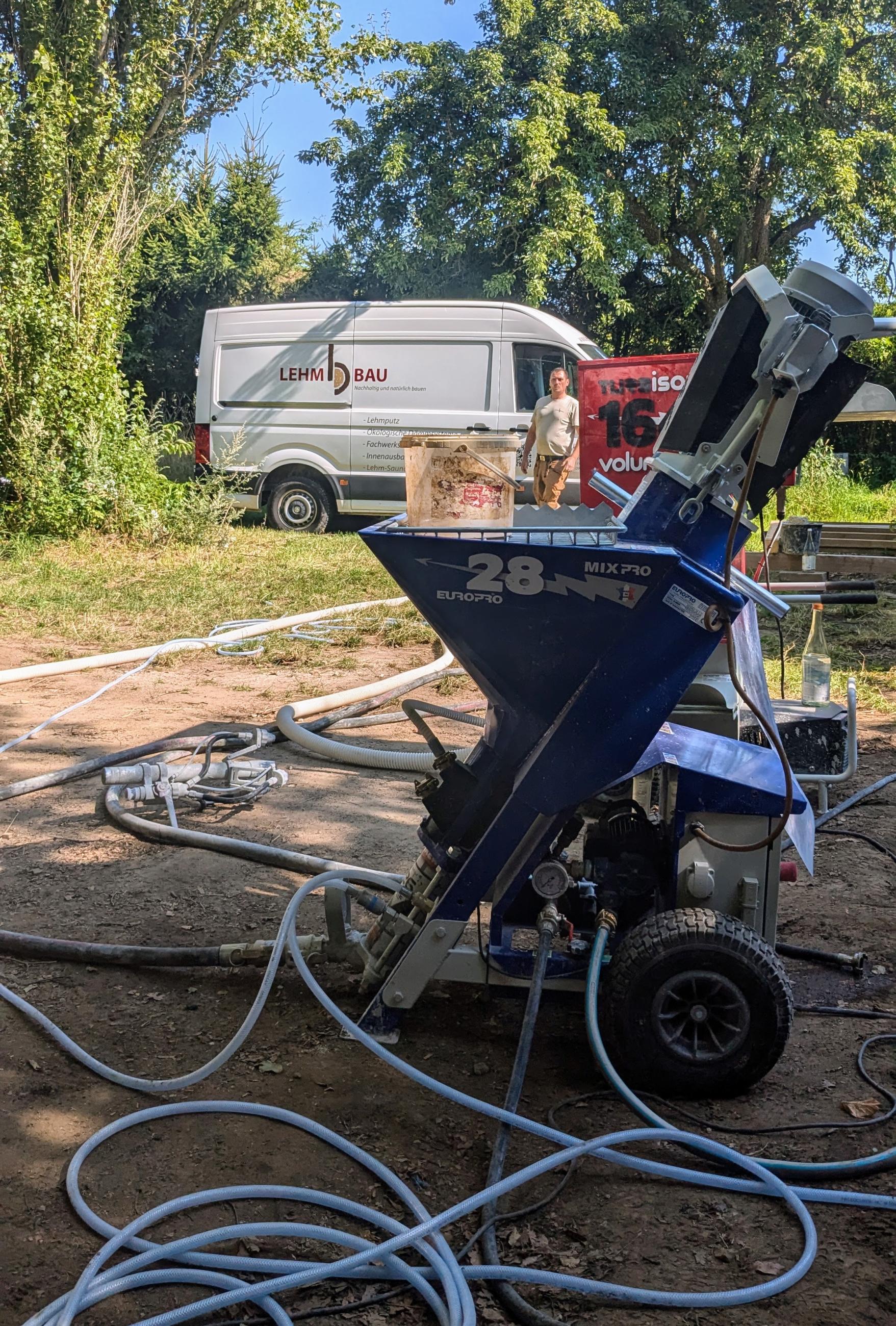 Maschine für Kalk-Hanf-Spritztechnik