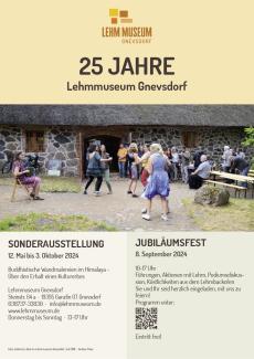 Plakat 25jähriges Bestehen Lehmmuseum Gnevsdorf