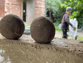 Dorodango-Grundgerüst gut getrocknet